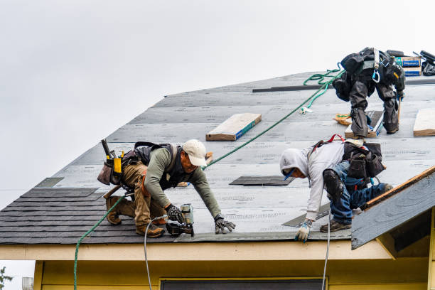 Professional Gutter Installation technician working in Cranston, RI